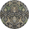 Piper Looms Mayfield Global AMF1153 Black Machine Washable Area Rug Round Main Image