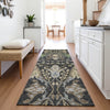 Piper Looms Mayfield Global AMF1153 Black Machine Washable Area Rug Runner Lifestyle Image Feature