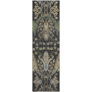 Piper Looms Mayfield Global AMF1153 Black Machine Washable Area Rug Runner Main Image