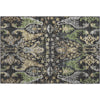 Piper Looms Mayfield Global AMF1153 Black Machine Washable Area Rug Scatter Main Image