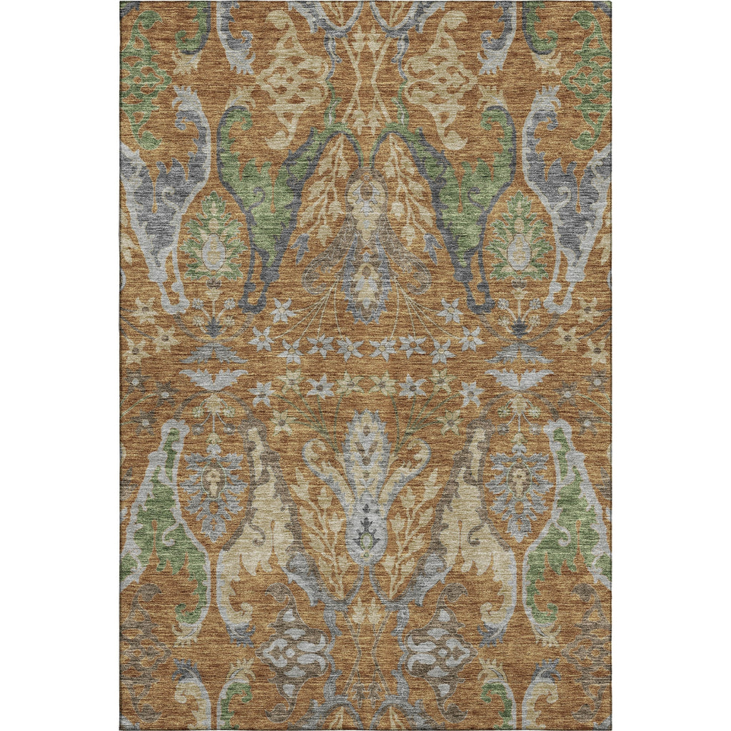 Piper Looms Mayfield Global AMF1153 Copper Machine Washable Area Rug main image