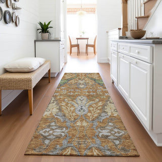 Piper Looms Mayfield Global AMF1153 Copper Machine Washable Area Rug Runner Lifestyle Image Feature