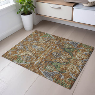 Piper Looms Mayfield Global AMF1153 Copper Machine Washable Area Rug Scatter Lifestyle Image Feature
