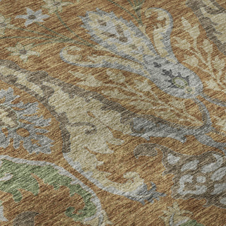 Piper Looms Mayfield Global AMF1153 Copper Machine Washable Area Rug Swatch Image