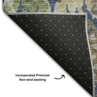 Piper Looms Mayfield Global AMF1153 Navy Machine Washable Area Rug Backing Image