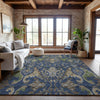 Piper Looms Mayfield Global AMF1153 Navy Machine Washable Area Rug Lifestyle Image Feature