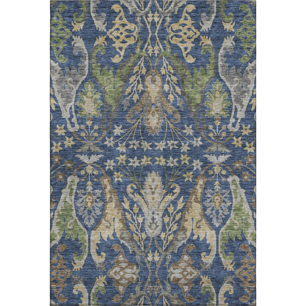 Piper Looms Mayfield Global AMF1153 Navy Machine Washable Area Rug main image