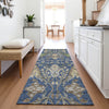 Piper Looms Mayfield Global AMF1153 Navy Machine Washable Area Rug Runner Lifestyle Image Feature