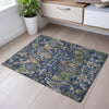 Piper Looms Mayfield Global AMF1153 Navy Machine Washable Area Rug Scatter Lifestyle Image Feature