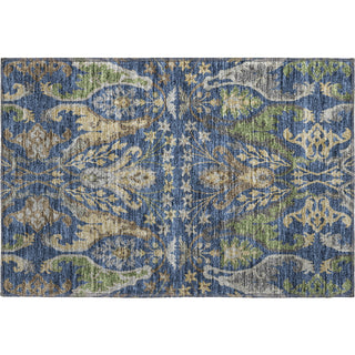 Piper Looms Mayfield Global AMF1153 Navy Machine Washable Area Rug Scatter Main Image