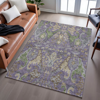 Piper Looms Mayfield Global AMF1153 Purple Machine Washable Area Rug Lifestyle Image Feature