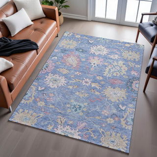 Piper Looms Mayfield Global AMF1154 Blue Machine Washable Area Rug Lifestyle Image Feature