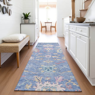 Piper Looms Mayfield Global AMF1154 Blue Machine Washable Area Rug Runner Lifestyle Image Feature