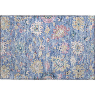 Piper Looms Mayfield Global AMF1154 Blue Machine Washable Area Rug Scatter Main Image