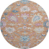 Piper Looms Mayfield Global AMF1154 Orange Machine Washable Area Rug Round Main Image