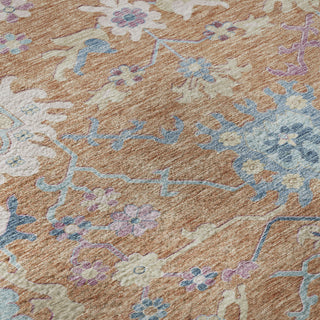 Piper Looms Mayfield Global AMF1154 Orange Machine Washable Area Rug Swatch Image