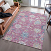 Piper Looms Mayfield Global AMF1154 Pink Machine Washable Area Rug Lifestyle Image Feature