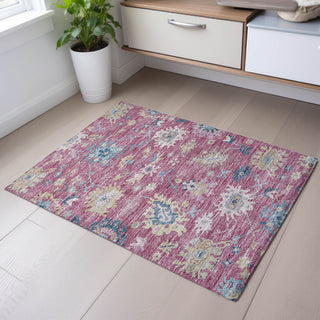Piper Looms Mayfield Global AMF1154 Pink Machine Washable Area Rug Scatter Lifestyle Image Feature