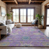 Piper Looms Mayfield Global AMF1154 Purple Machine Washable Area Rug Lifestyle Image Feature