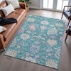 Piper Looms Mayfield Global AMF1154 Teal Machine Washable Area Rug Lifestyle Image Feature