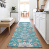 Piper Looms Mayfield Global AMF1154 Teal Machine Washable Area Rug Runner Lifestyle Image Feature