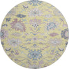 Piper Looms Mayfield Global AMF1154 Yellow Machine Washable Area Rug Round Main Image