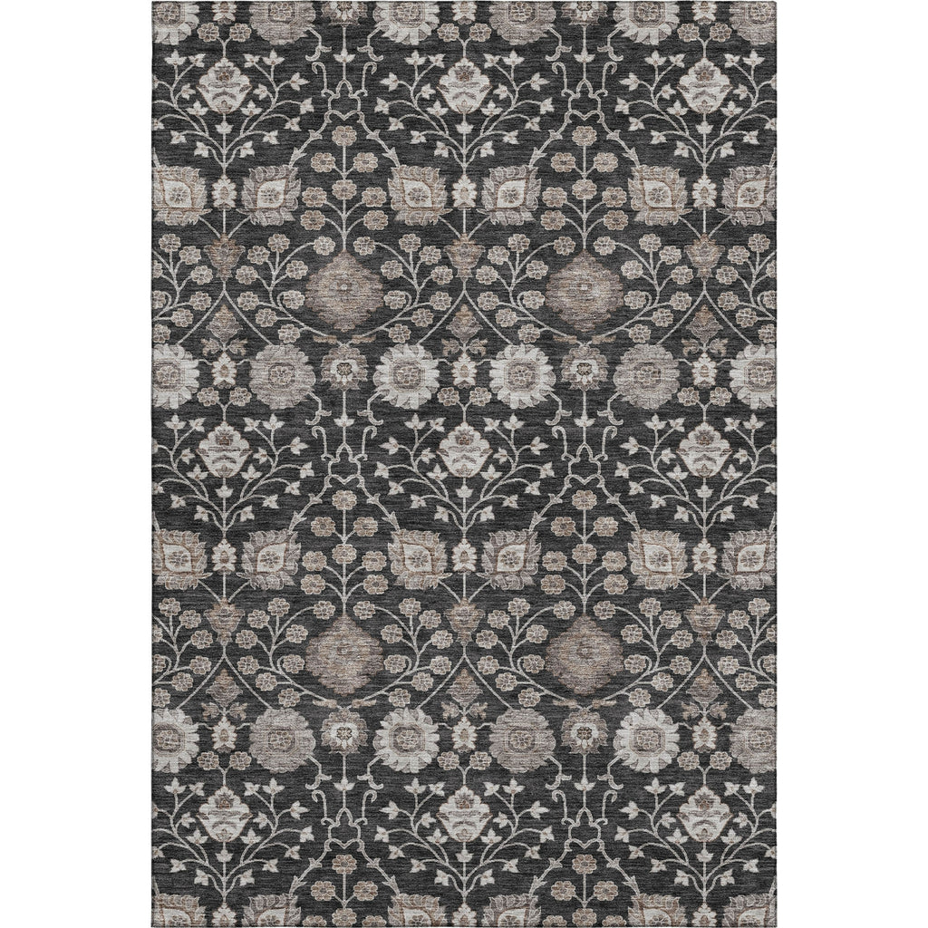 Piper Looms Mayfield Floral AMF1155 Black Machine Washable Area Rug main image