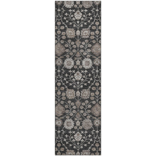 Piper Looms Mayfield Floral AMF1155 Black Machine Washable Area Rug Runner Main Image