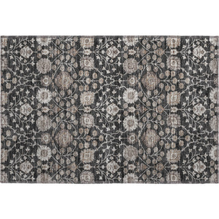 Piper Looms Mayfield Floral AMF1155 Black Machine Washable Area Rug Scatter Main Image