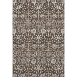 Piper Looms Mayfield Floral AMF1155 Chocolate Machine Washable Area Rug main image