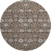 Piper Looms Mayfield Floral AMF1155 Chocolate Machine Washable Area Rug Round Main Image
