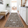 Piper Looms Mayfield Floral AMF1155 Chocolate Machine Washable Area Rug Runner Lifestyle Image Feature
