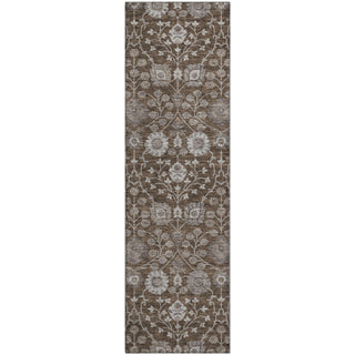 Piper Looms Mayfield Floral AMF1155 Chocolate Machine Washable Area Rug Runner Main Image