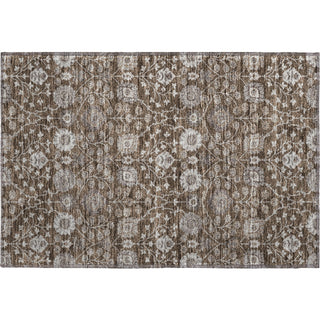 Piper Looms Mayfield Floral AMF1155 Chocolate Machine Washable Area Rug Scatter Main Image