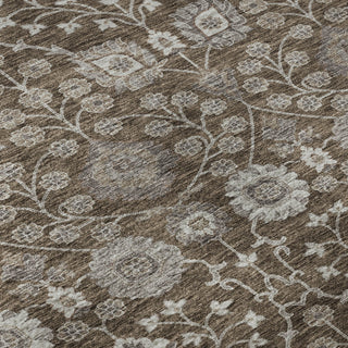 Piper Looms Mayfield Floral AMF1155 Chocolate Machine Washable Area Rug Swatch Image