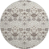 Piper Looms Mayfield Floral AMF1155 Ivory Machine Washable Area Rug Round Main Image