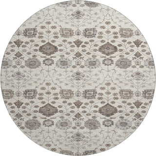 Piper Looms Mayfield Floral AMF1155 Ivory Machine Washable Area Rug Round Main Image