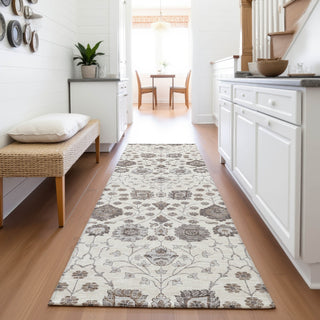 Piper Looms Mayfield Floral AMF1155 Ivory Machine Washable Area Rug Runner Lifestyle Image Feature