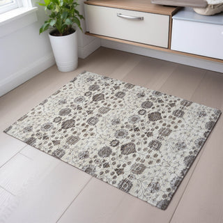 Piper Looms Mayfield Floral AMF1155 Ivory Machine Washable Area Rug Scatter Lifestyle Image Feature