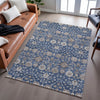 Piper Looms Mayfield Floral AMF1155 Navy Machine Washable Area Rug Lifestyle Image Feature