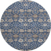 Piper Looms Mayfield Floral AMF1155 Navy Machine Washable Area Rug Round Main Image
