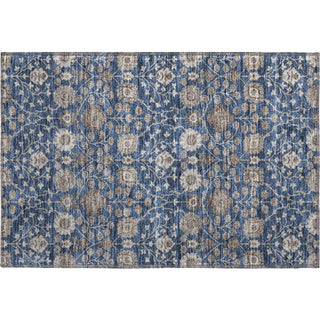 Piper Looms Mayfield Floral AMF1155 Navy Machine Washable Area Rug Scatter Main Image