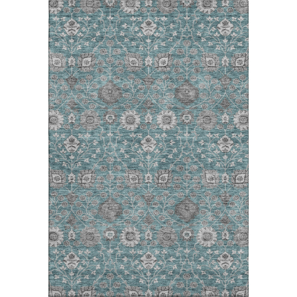 Piper Looms Mayfield Floral AMF1155 Teal Machine Washable Area Rug main image