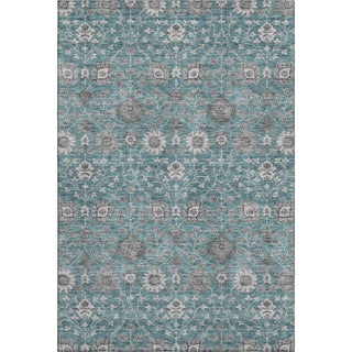 Piper Looms Mayfield Floral AMF1155 Teal Machine Washable Area Rug main image