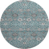 Piper Looms Mayfield Floral AMF1155 Teal Machine Washable Area Rug Round Main Image