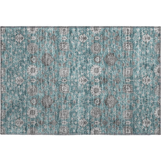 Piper Looms Mayfield Floral AMF1155 Teal Machine Washable Area Rug Scatter Main Image