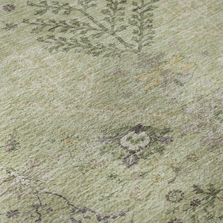 Piper Looms Mayfield Floral AMF1156 Aloe Machine Washable Area Rug Swatch Image