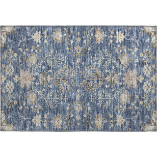 Piper Looms Mayfield Floral AMF1156 Blue Machine Washable Area Rug Scatter Main Image