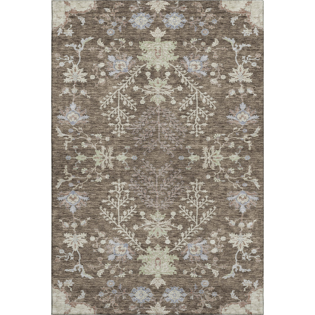 Piper Looms Mayfield Floral AMF1156 Brown Machine Washable Area Rug main image