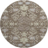 Piper Looms Mayfield Floral AMF1156 Brown Machine Washable Area Rug Round Main Image